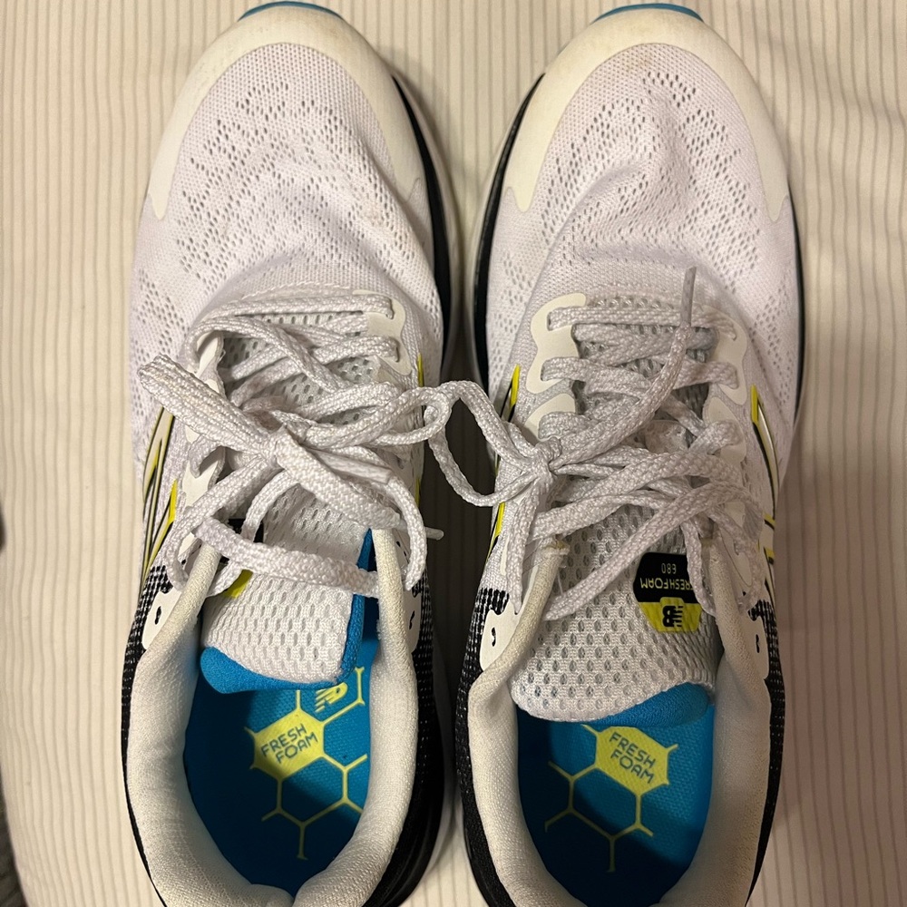 White Athletic Shoes with Textured Surface